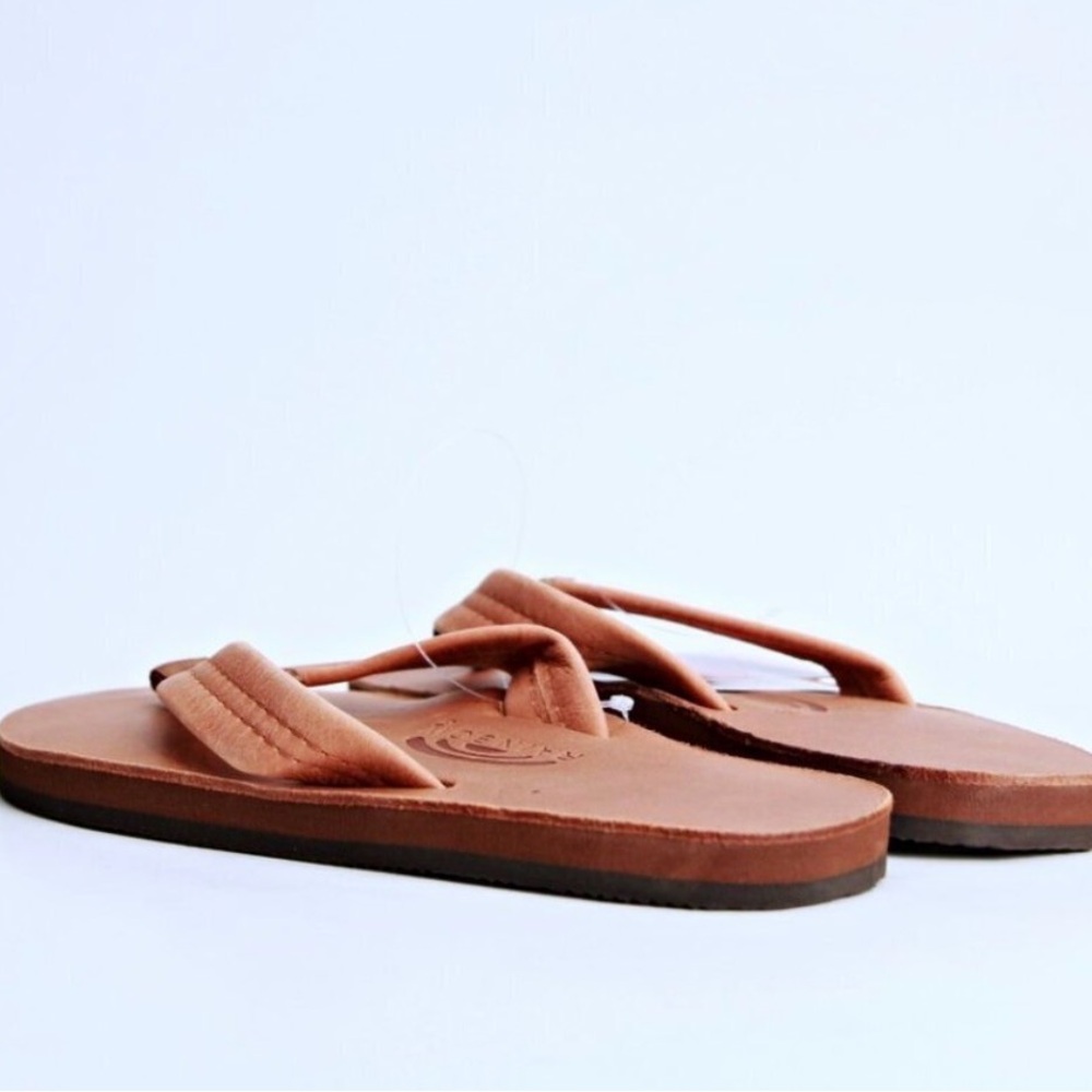NWT Rainbow Women’s Luxury Leather Single Layer w/arch Support Flip Flops. - Picture 6 of 10